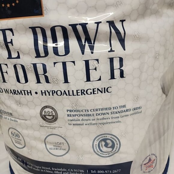 Hotel Grand White Down Comforter, Full/Queen, NWT - Picture 2 of 5